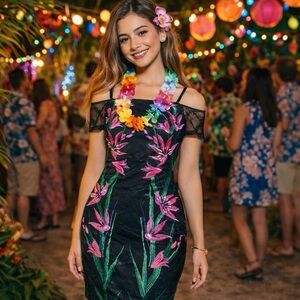 Guess Sexy Off-The-Shoulder Gorgeous Embroidered Dress